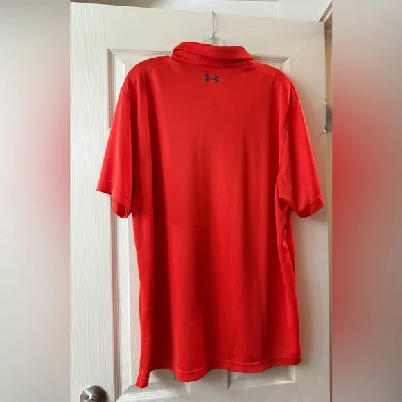 Under Armour Polo Performance Golf Shirt for Men, XXL - Red - Picture 4 of 4